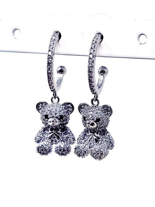 Coppia di Pendenti “Teddy” Silver