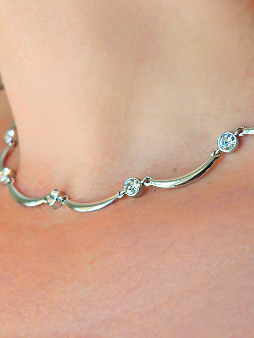 Collana Girocollo "Onde" Silver