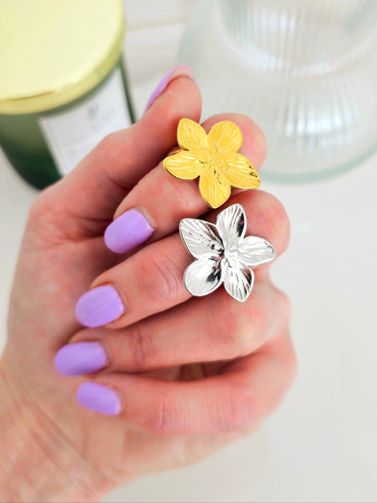 Anello Regolabile "Hibiscus" Gold o Silver - 333HOPE333