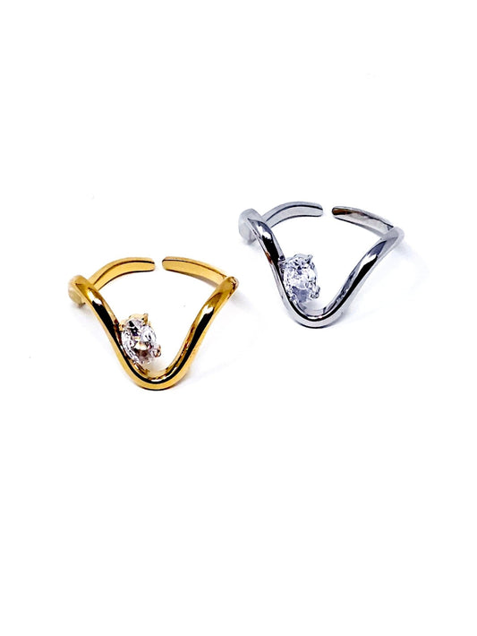 Anello Regolabile "Onde" Gold o Silver - 333HOPE333