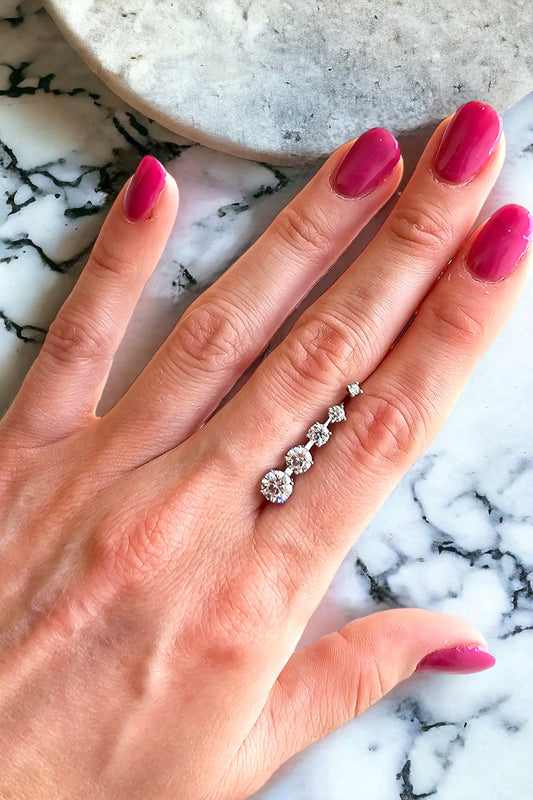 ARGENTO 925 - Coppia di Orecchini "Punto Luce" con Pietre da 2 mm. - 333HOPE333