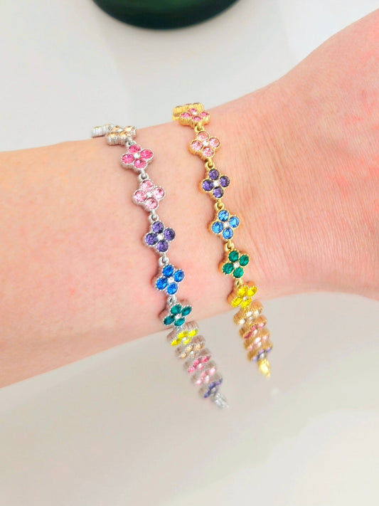 Bracciale “Vintage” Gold o Silver con Pietre Rainbow - 333HOPE333