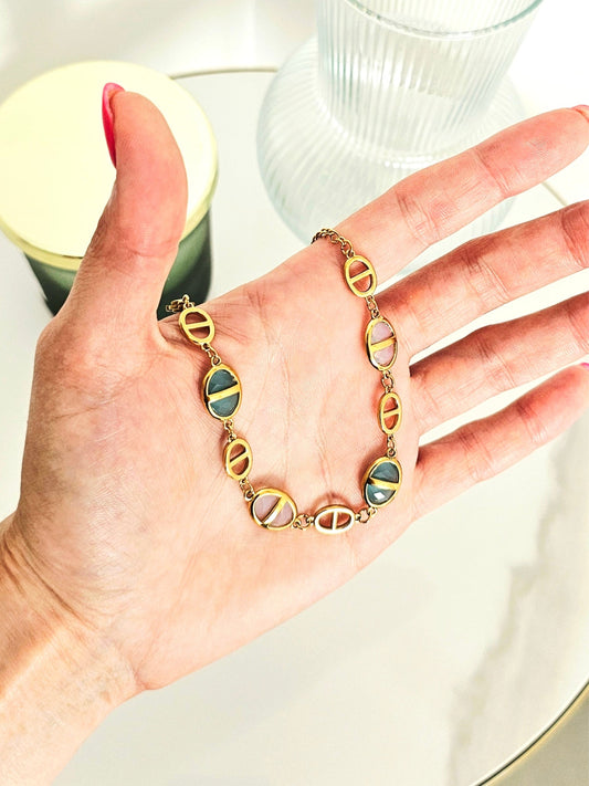 Cavigliera "Portofino" Acquamarina - 333HOPE333