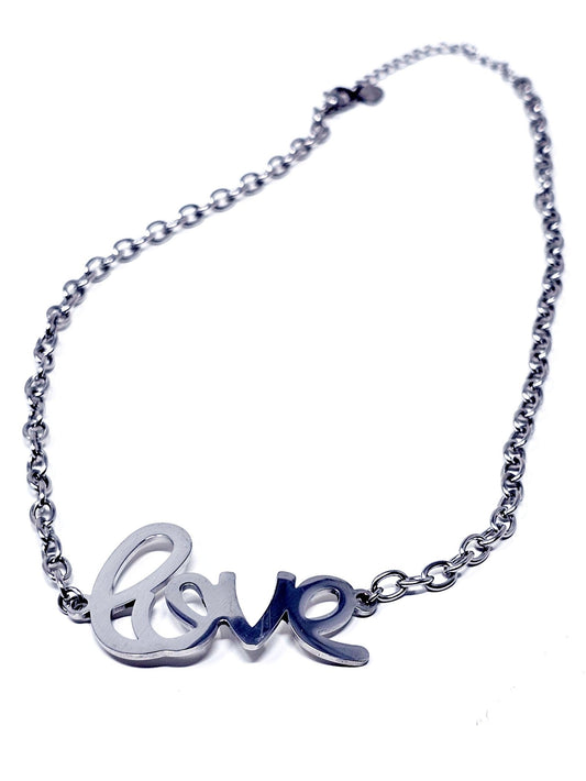 Choker/Girocollo "Love" Silver - 333HOPE333