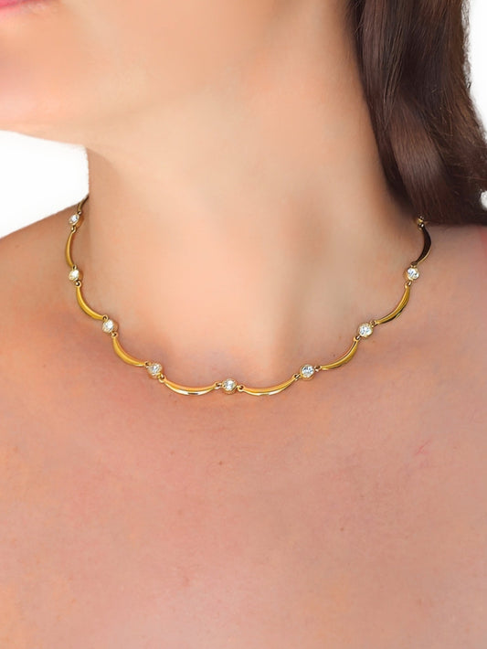 Collana Girocollo "Onde" Gold - 333HOPE333