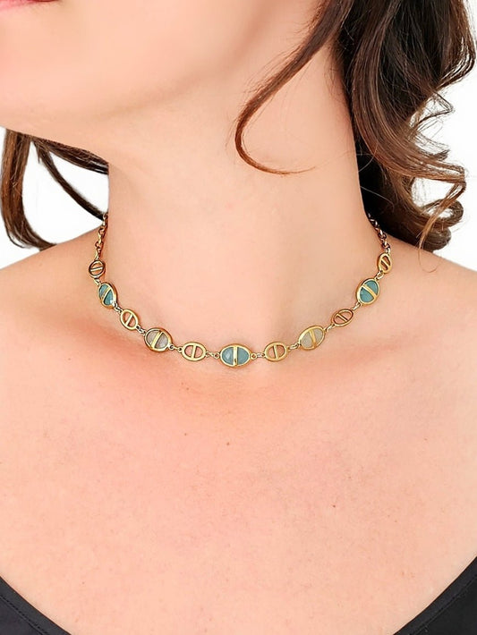 Collana Girocollo "Portofino" Acquamarina - 333HOPE333