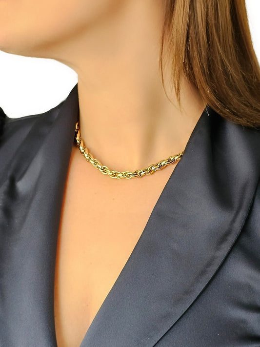 Collana Girocollo "Torchon Chain" Gold - 333HOPE333