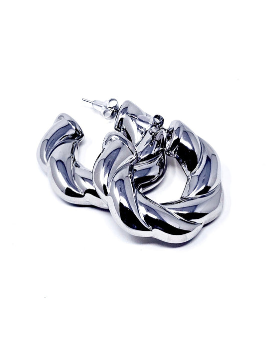 Coppia di Cerchi “Esmeralda Chunky” Silver - 333HOPE333