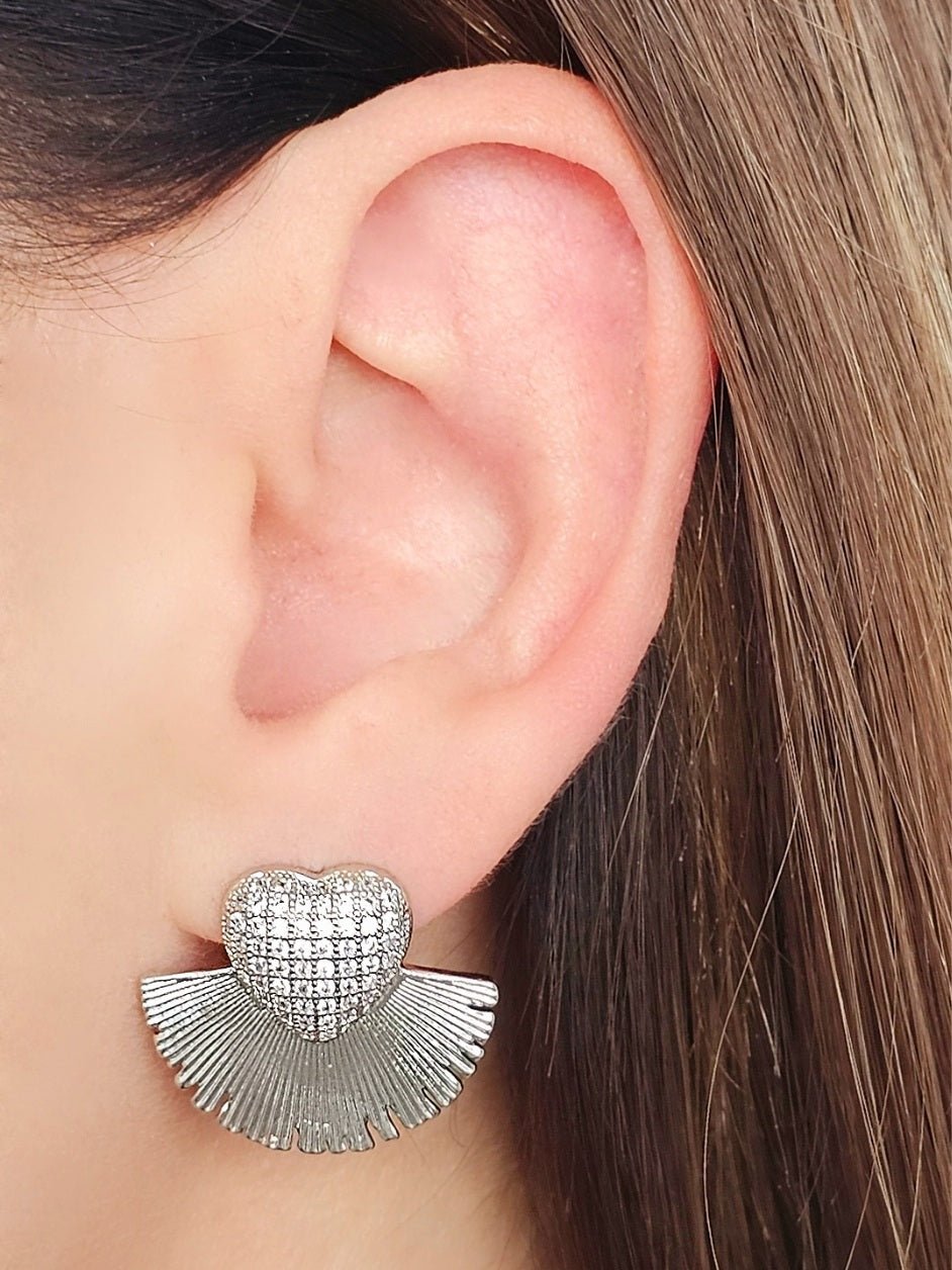 Coppia di Orecchini "Love Fanā Silver - 333HOPE333