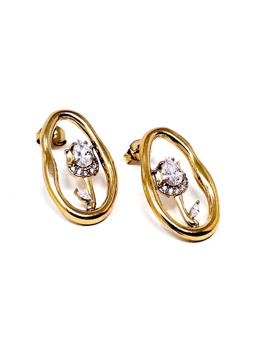 Coppia di Orecchini "Tulipano Light" Gold - 333HOPE333
