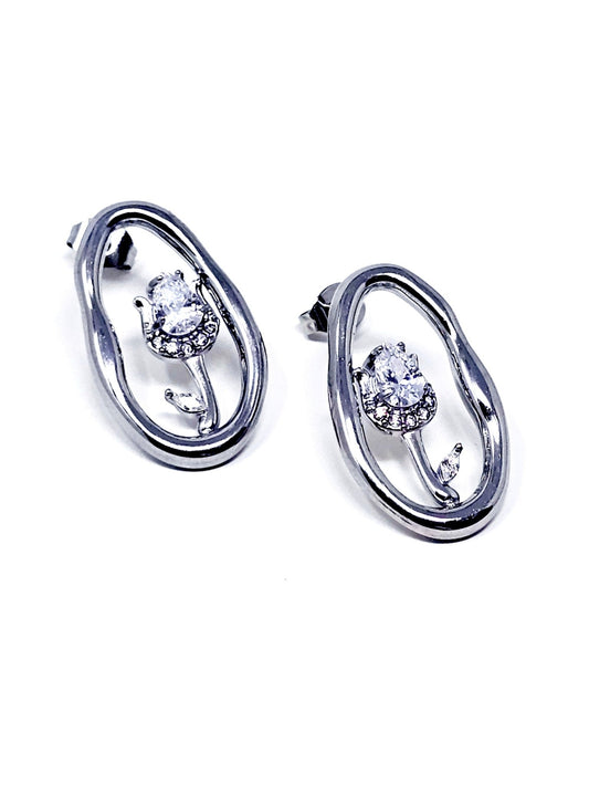 Coppia di Orecchini "Tulipano Light" Silver - 333HOPE333