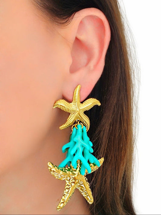 Coppia di Pendenti "Capri" Turchese - 333HOPE333