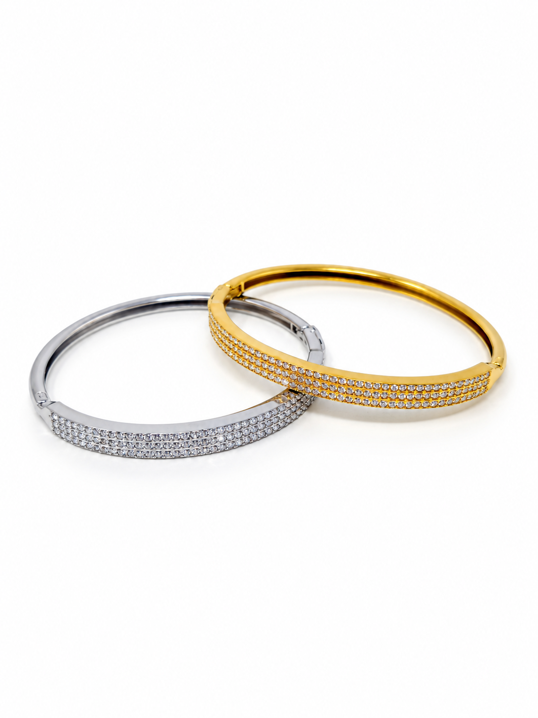 Bracciale Bangle "Linea Pavé" Gold o Silver (Copia)