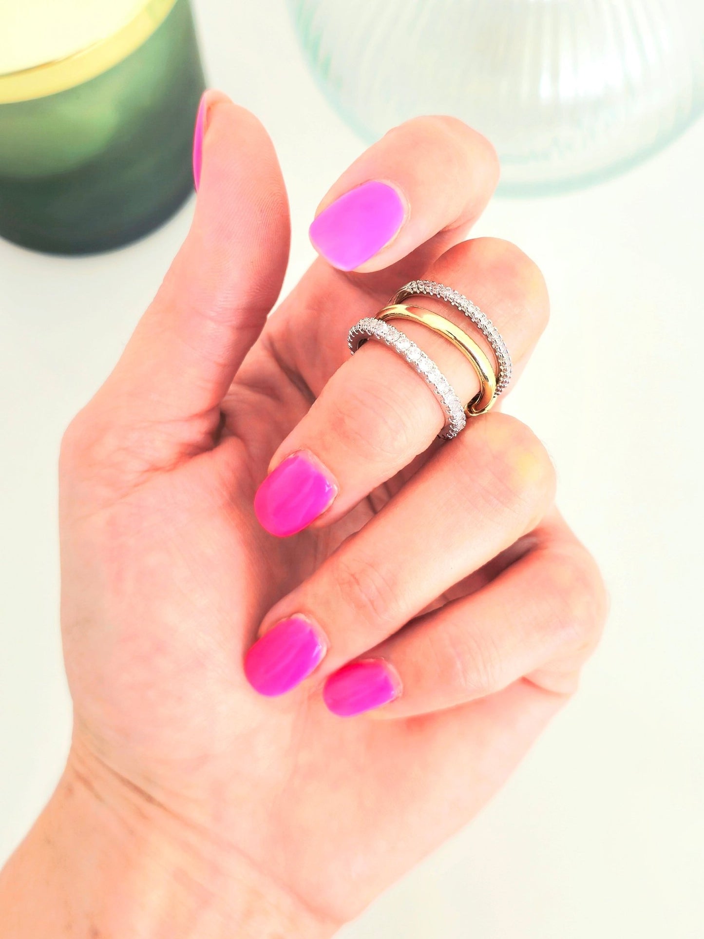 Multi - Anello Regolabile "Arianna" Gold & Silver - 333HOPE333