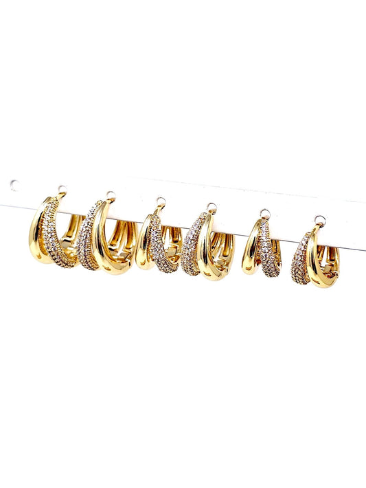 Set di 6 Mini Hoops a "Sabrina" Gold - 333HOPE333