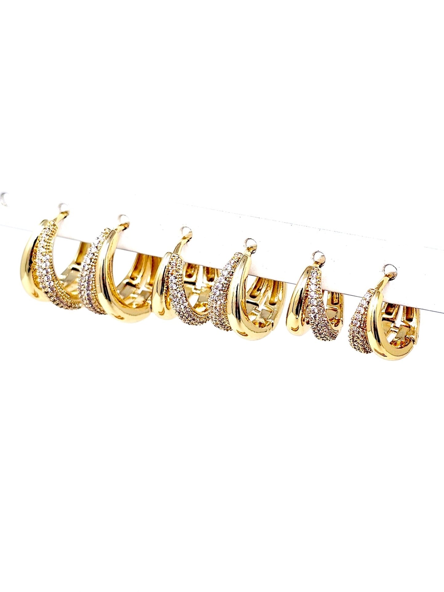 Set di 6 Mini Hoops a "Sabrina" Gold - 333HOPE333