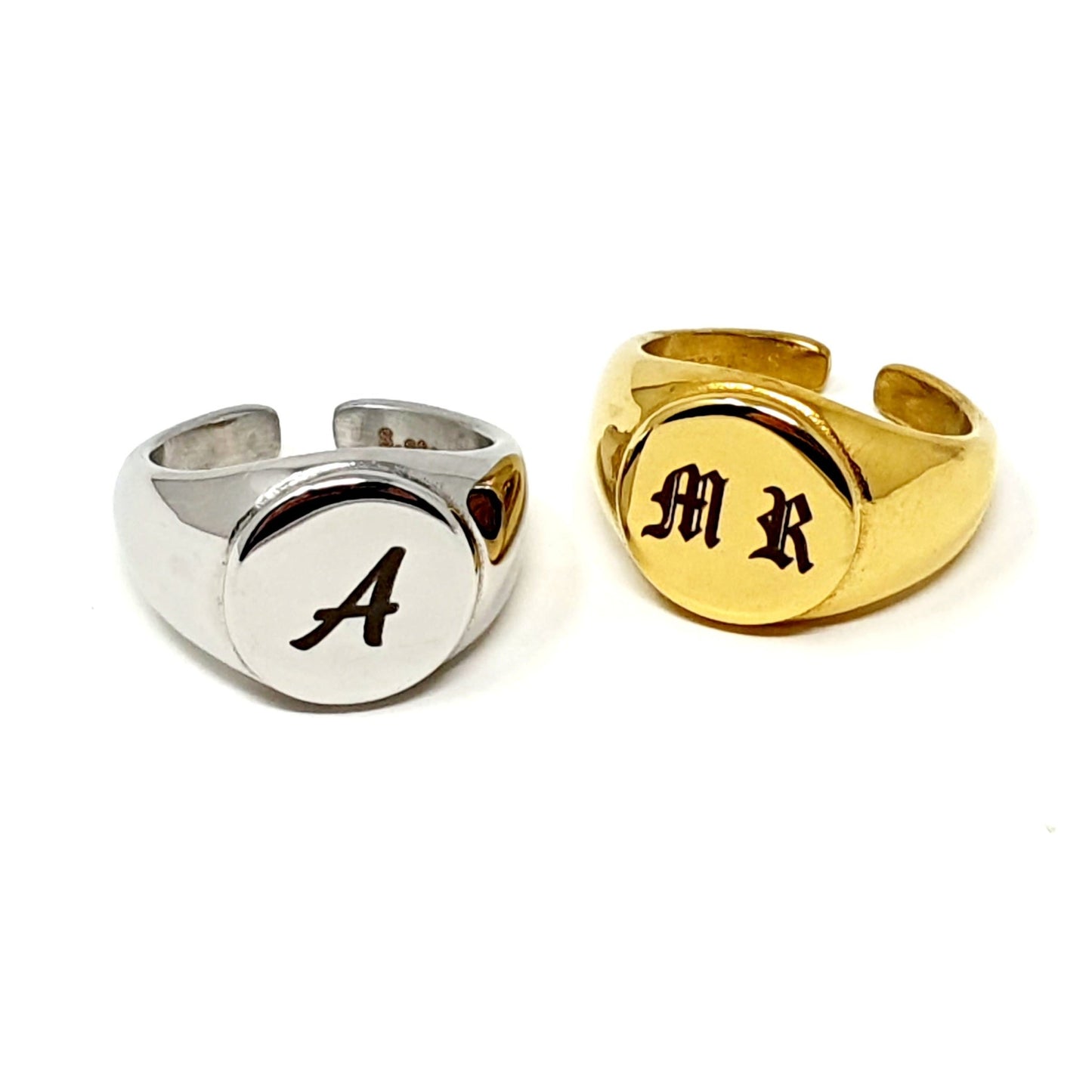 Anello Chevalier Personalizzato Regolabile "Round" Gold o Silver - 333HOPE333