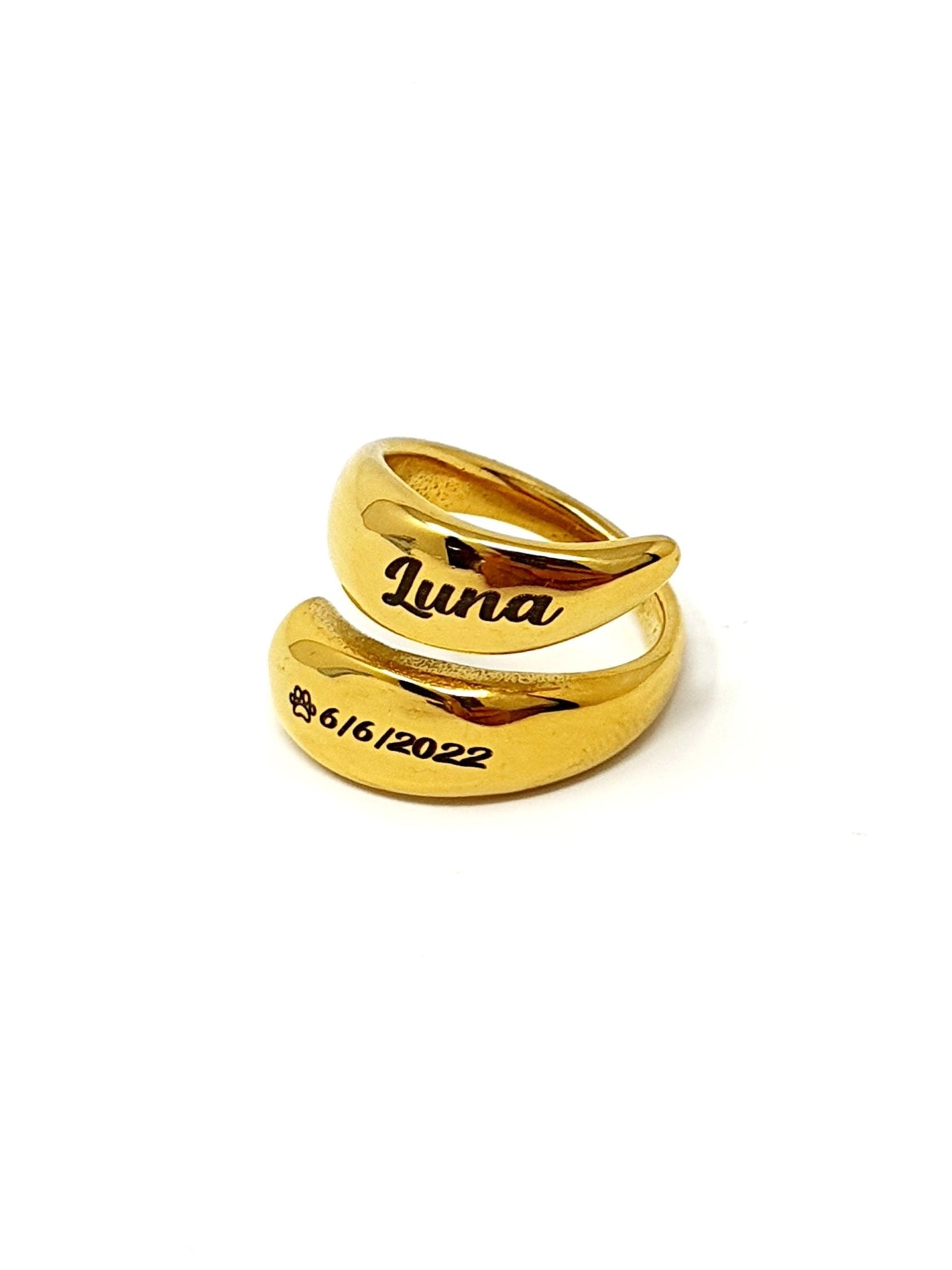 Anello Personalizzato Regolabile "Cream" Gold - 333HOPE333