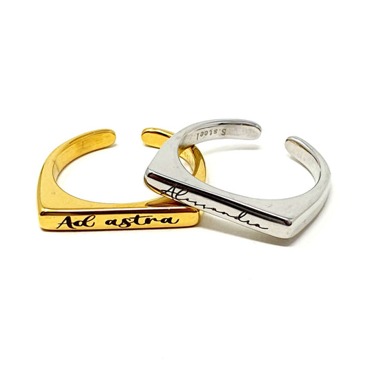 Anello Personalizzato Regolabile "Shadow" Gold o Silver - 333HOPE333