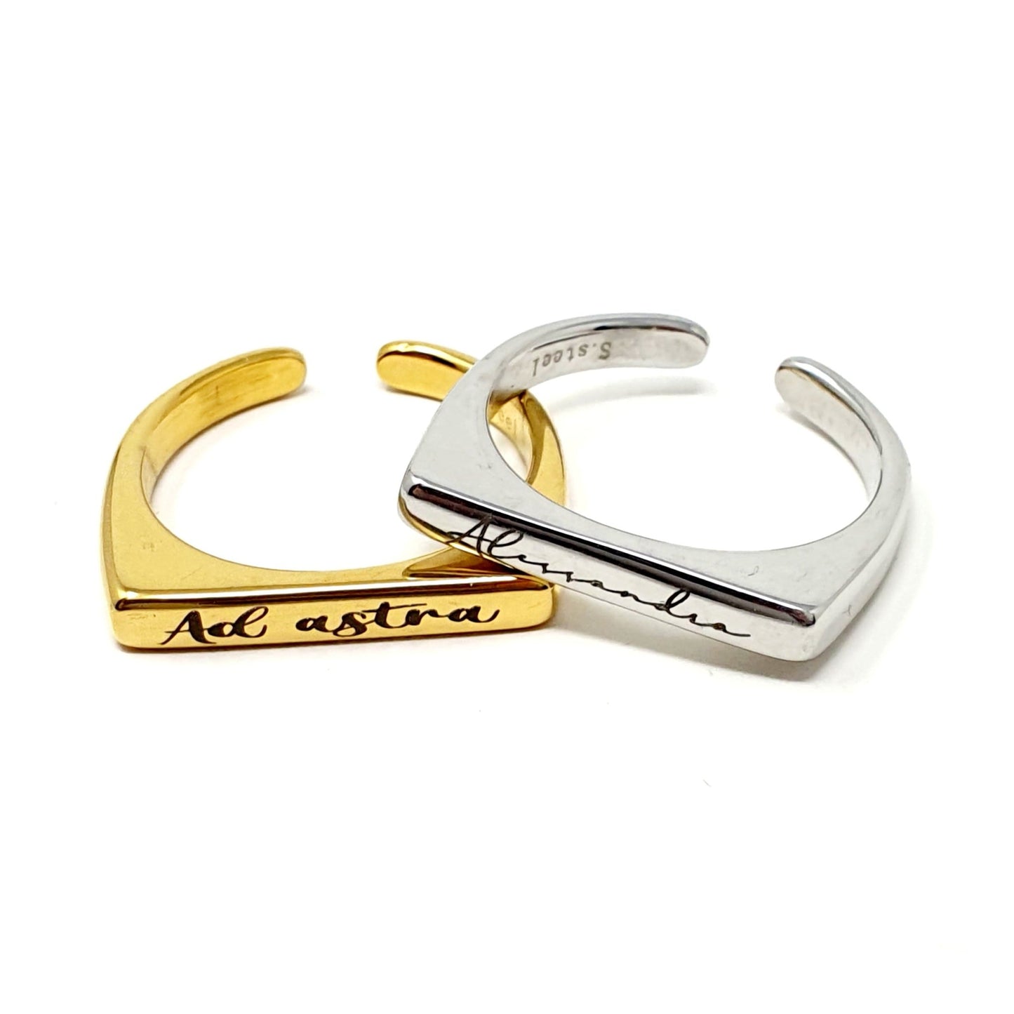 Anello Personalizzato Regolabile "Shadow" Gold o Silver - 333HOPE333