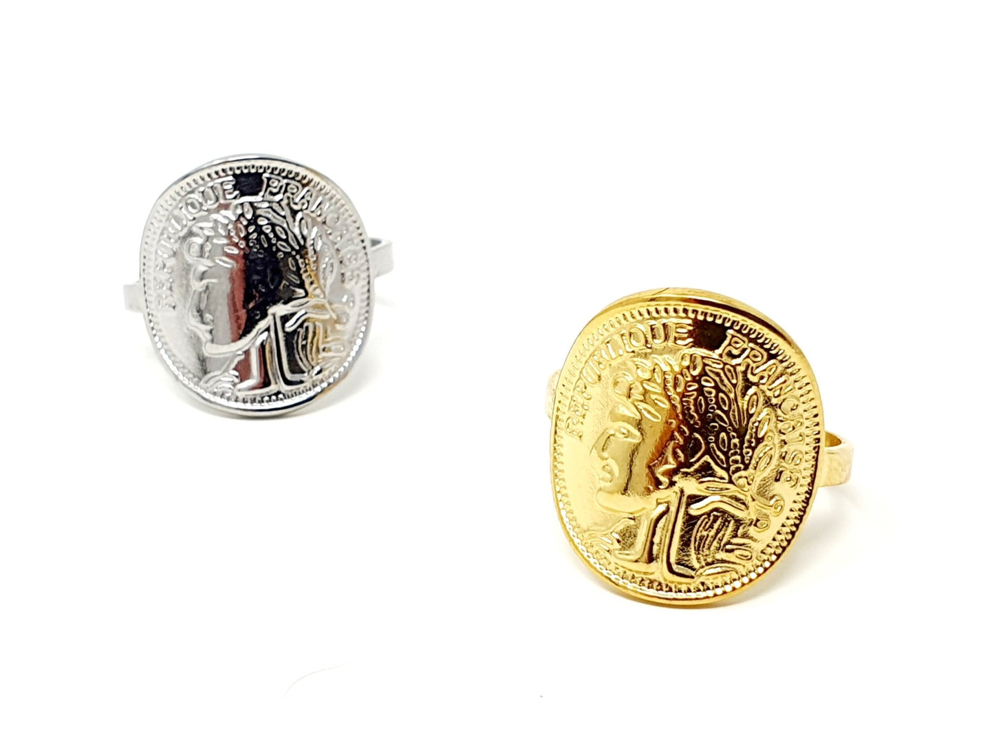 Anello Regolabile "Coin" Gold o Silver - 333HOPE333