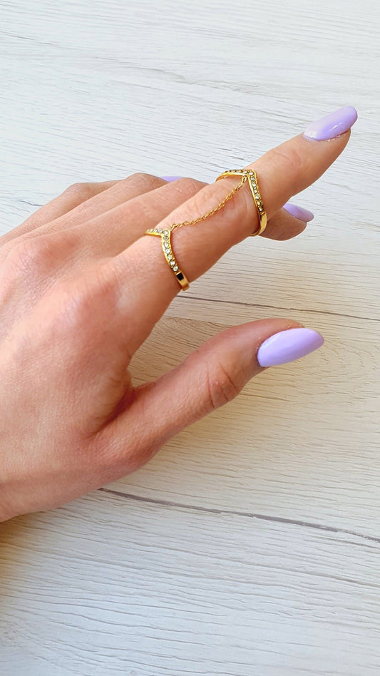 Anello Regolabile "Double Tie" Gold - 333HOPE333