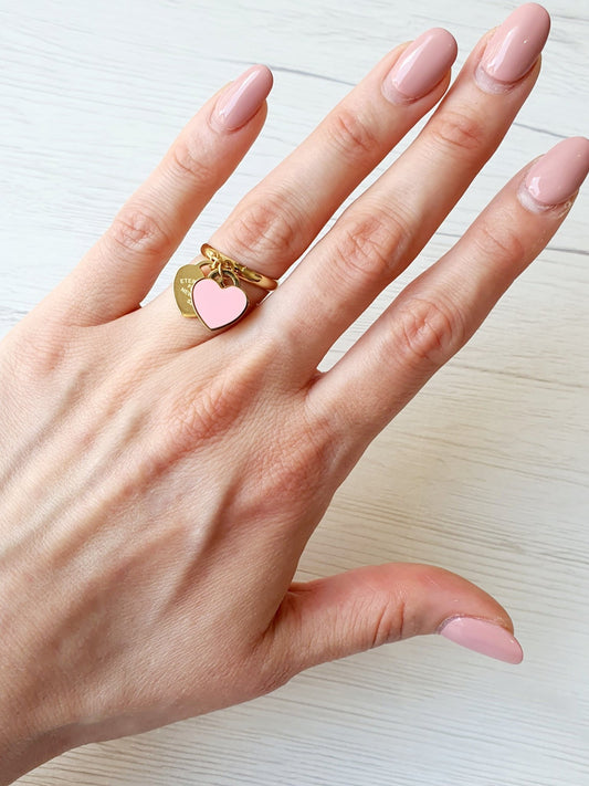 Anello Regolabile "Fifth Avenue" Gold & Rosa - 333HOPE333