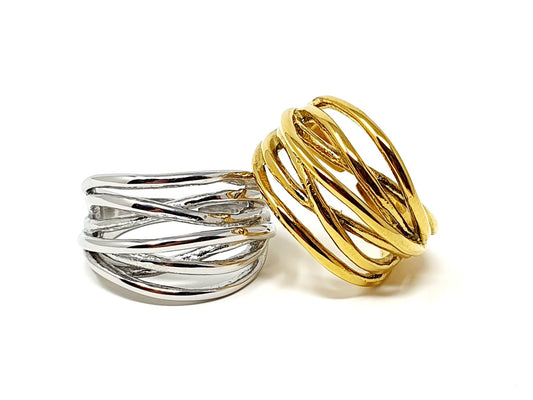 Anello Regolabile "Metal Wire" Gold o Silver - 333HOPE333