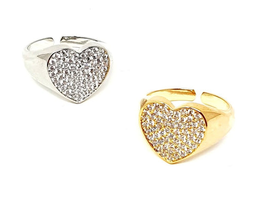 Anello Regolabile "Shining Love" Gold o Silver - 333HOPE333
