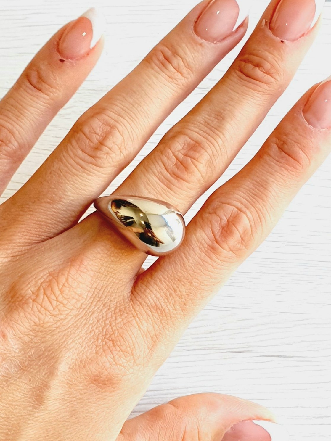 Anello Regolabile "Silver Drop" - 333HOPE333