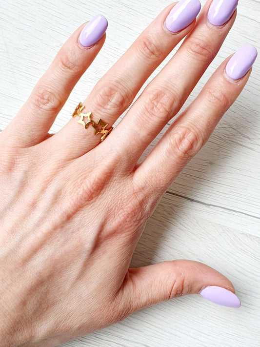 Anello Regolabile "Stars Chain" Gold o Silver - 333HOPE333