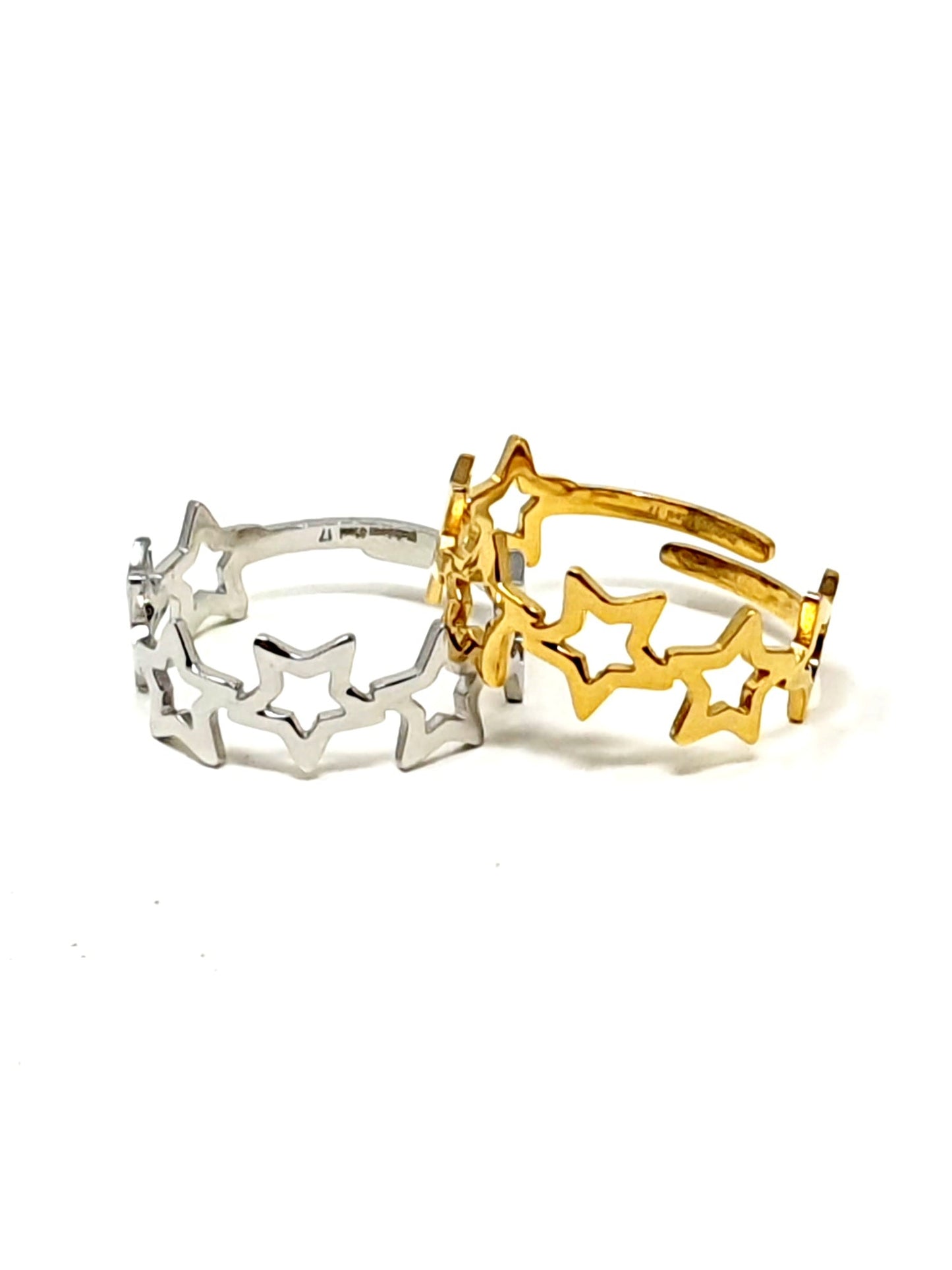 Anello Regolabile "Stars Chain" Gold o Silver - 333HOPE333