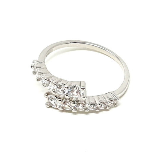 Argento 925 - Anello Contrarier Regolabile con Pietre Degradè - 333HOPE333