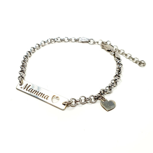 ARGENTO 925 - Bracciale Personalizzato con Nome e Ciondolo - 333HOPE333