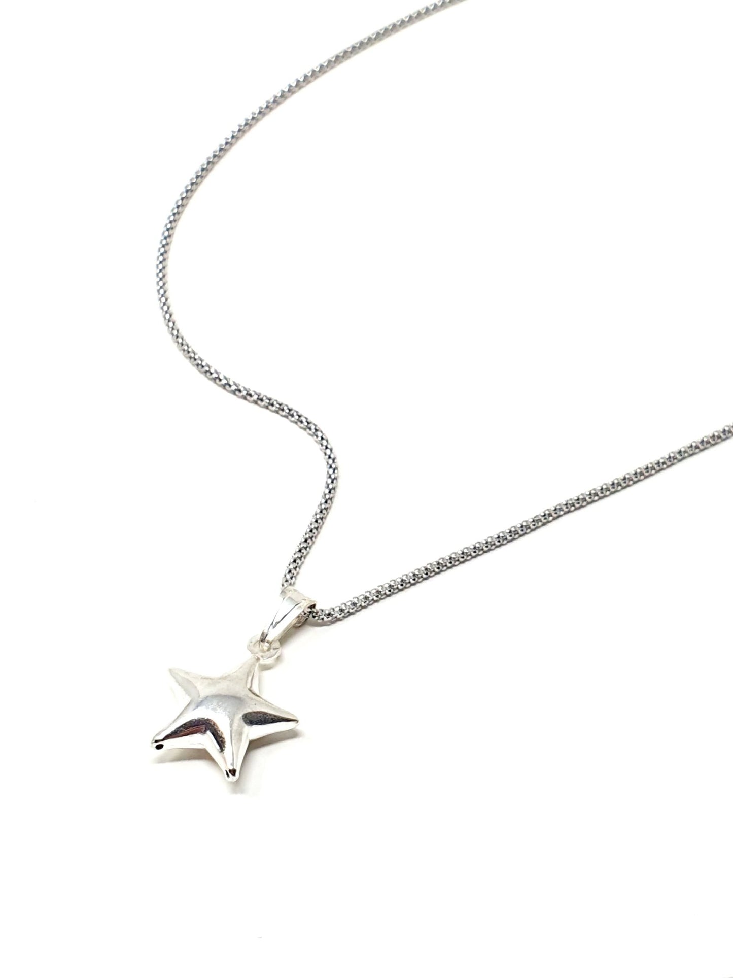 ARGENTO 925 - Catenina Popcorn con Stella Bombata - 333HOPE333