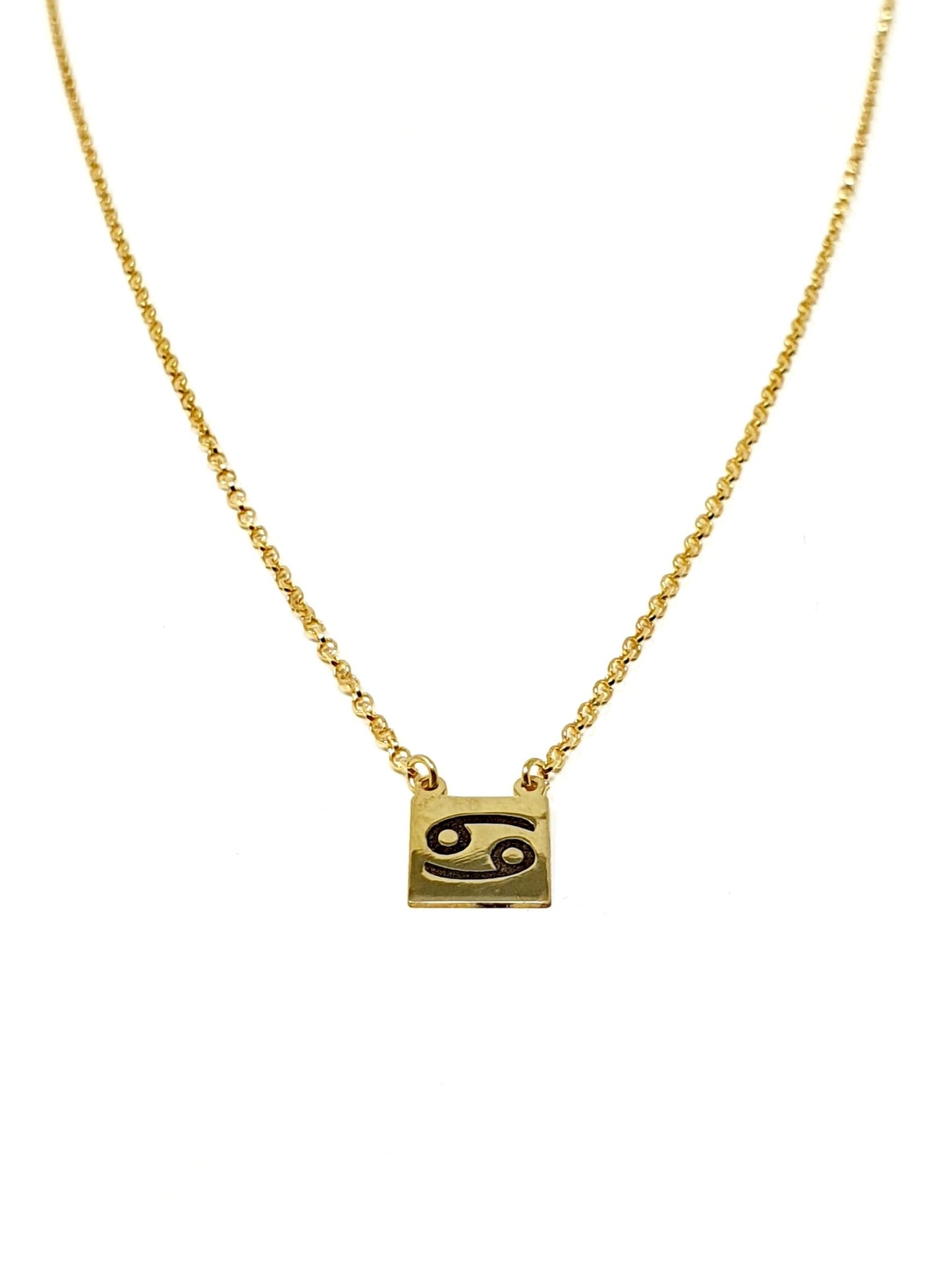ARGENTO 925 LAMINATO IN ORO 18 Kt - Collana Personalizzata con Segno Zodiacale - 333HOPE333