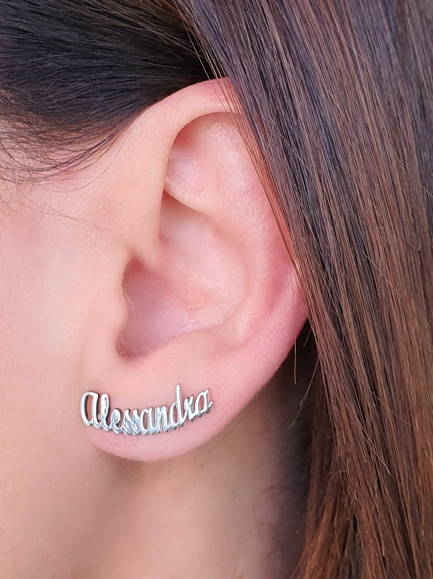 Orecchini Orecchino Donna Uomo Orecchini A Cerchio Ovali In Argento Sterling 925 - Foto 10