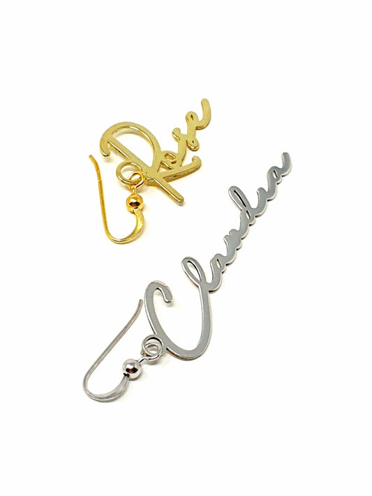 ARGENTO 925 - Orecchino Personalizzato con Firma - 333HOPE333