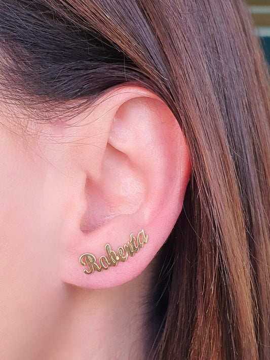 ARGENTO 925 PLACCATO IN ORO 18 Kt - Lobetto Personalizzato con Nome - 333HOPE333