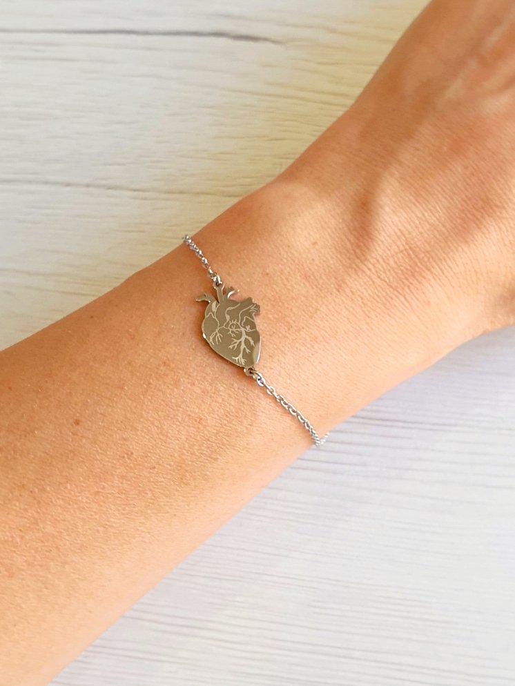 Bracciale "Cuore Anatomico” Silver - 333HOPE333