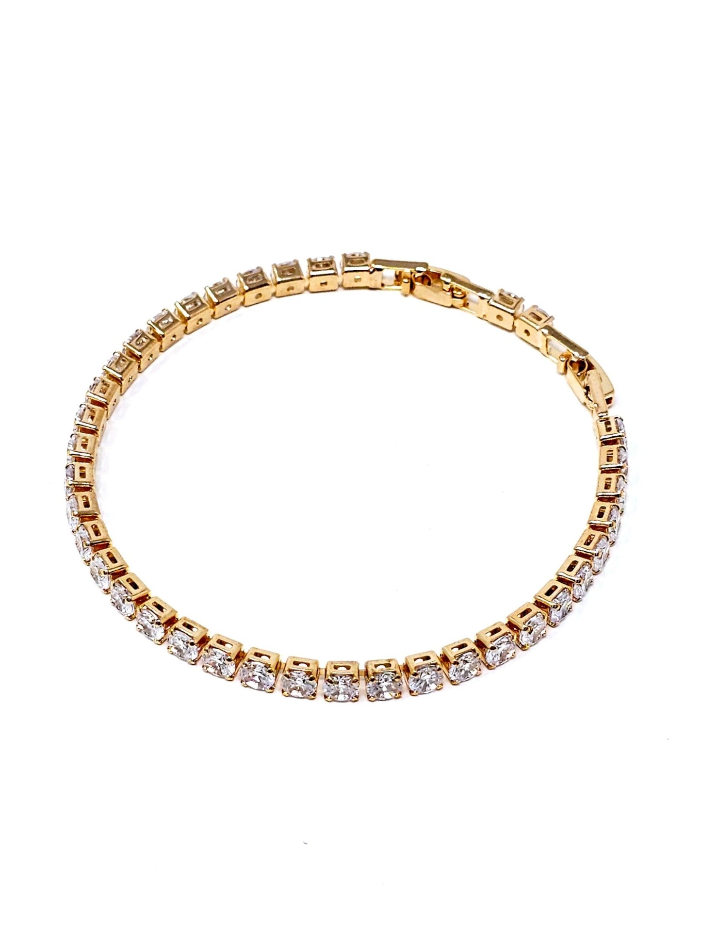 Bracciale Tennis Gold con Pietre Grandi (4 mm.) - 333HOPE333