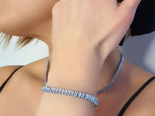 Bracciale tennis "Royalty" silver - 333HOPE333