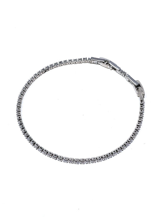 Bracciale Tennis Silver con Pietre Piccole (2 mm.) - 333HOPE333