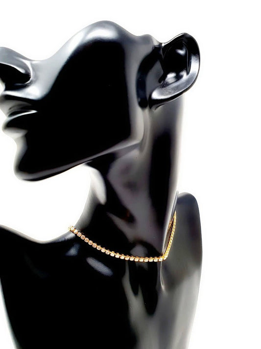Choker/Girocollo Tennis Gold (3 mm.) - 333HOPE333