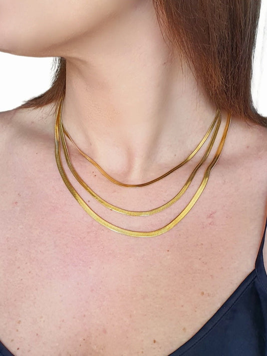 Collana a tre fili “Snake" Gold - 333HOPE333