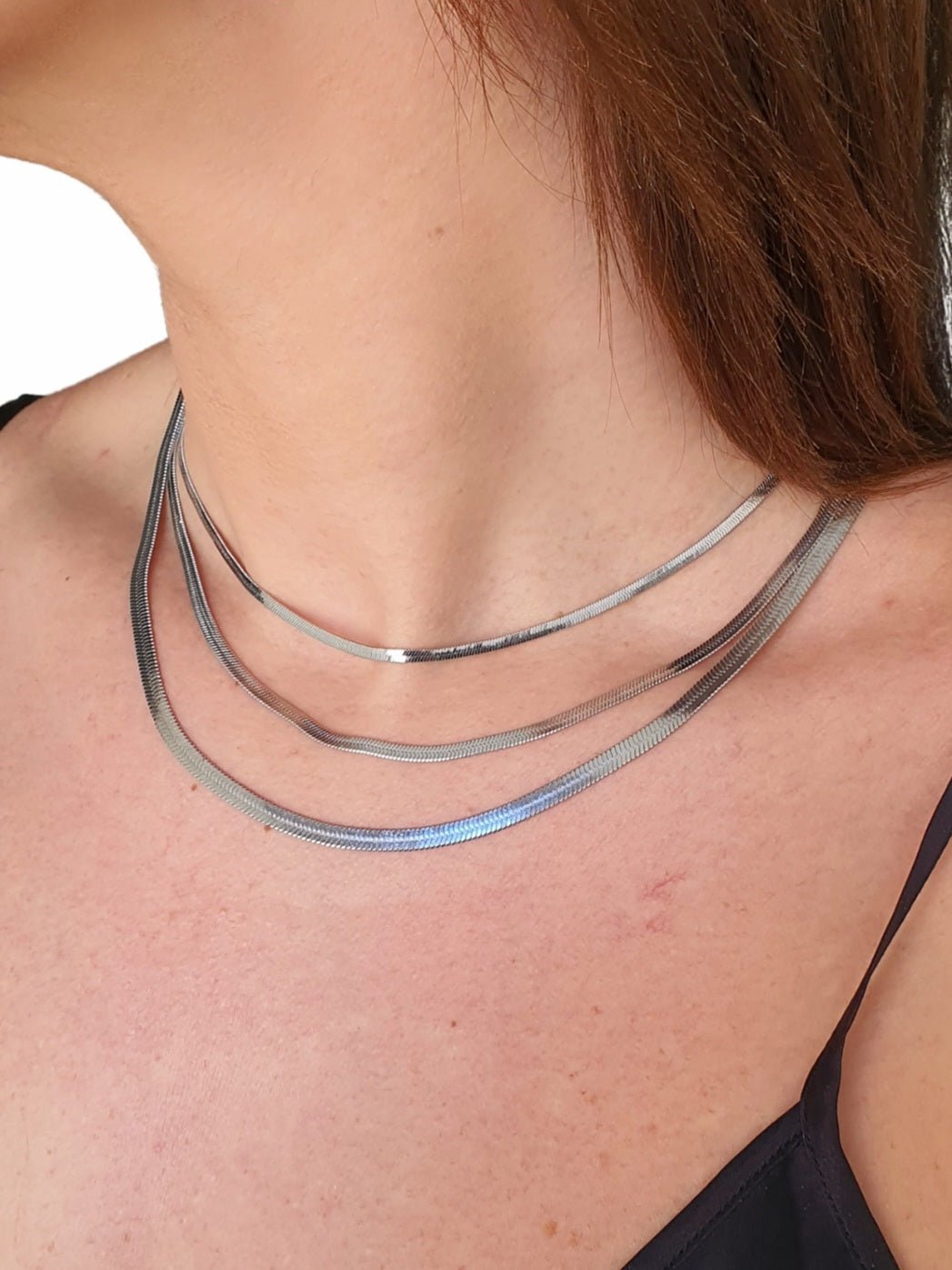 Collana a tre fili “Snake" Silver - 333HOPE333