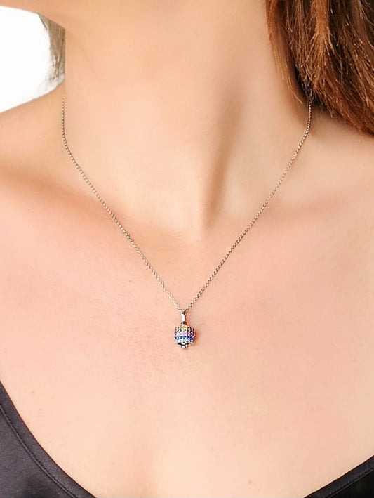 Collana "Campanella Caprese" Silver con Pietre Multicolor - 333HOPE333