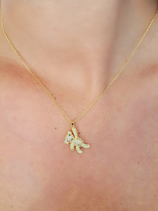 Collana "Clinging Teddy" Gold - 333HOPE333