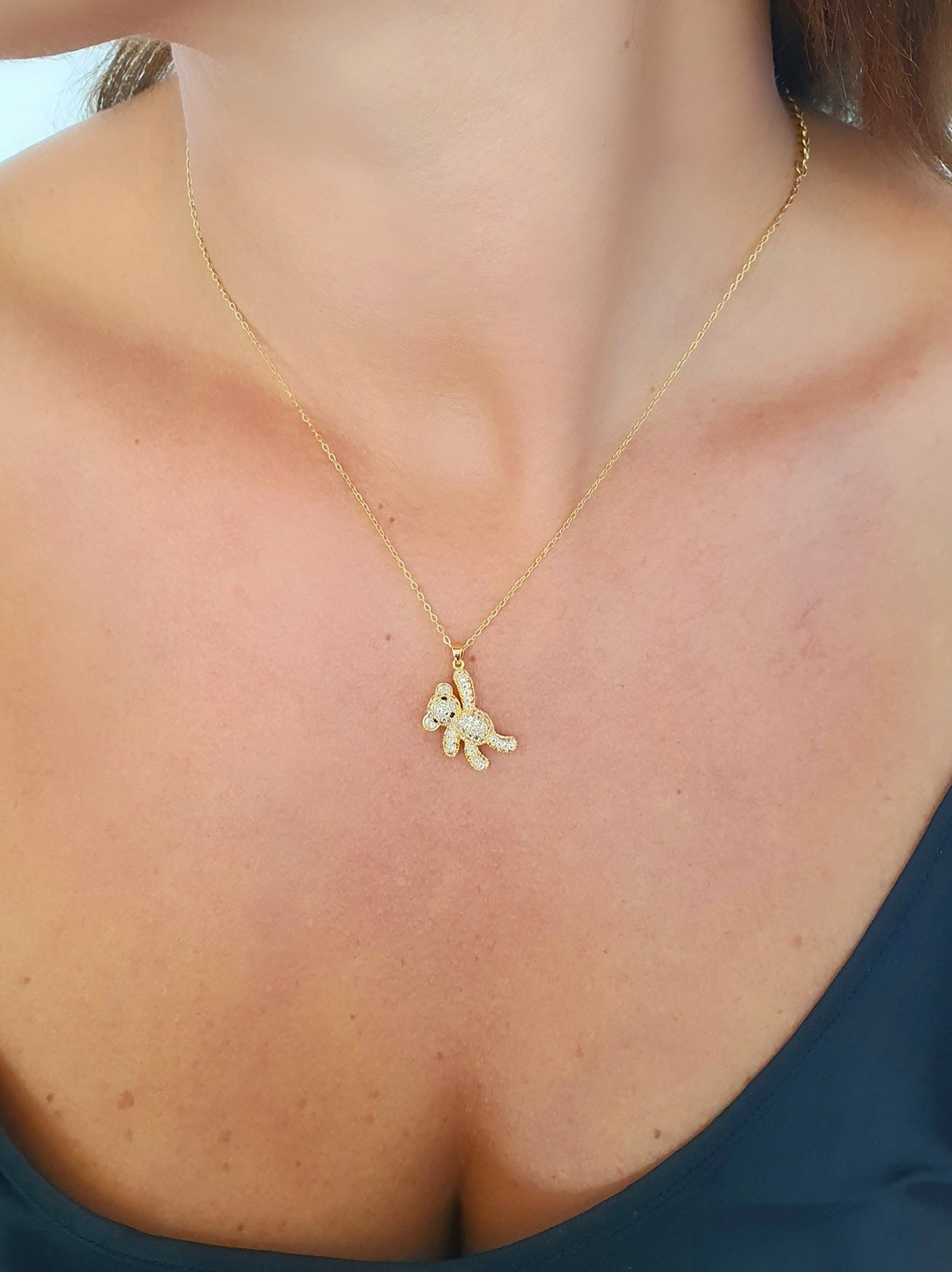 Collana "Clinging Teddy" Gold - 333HOPE333