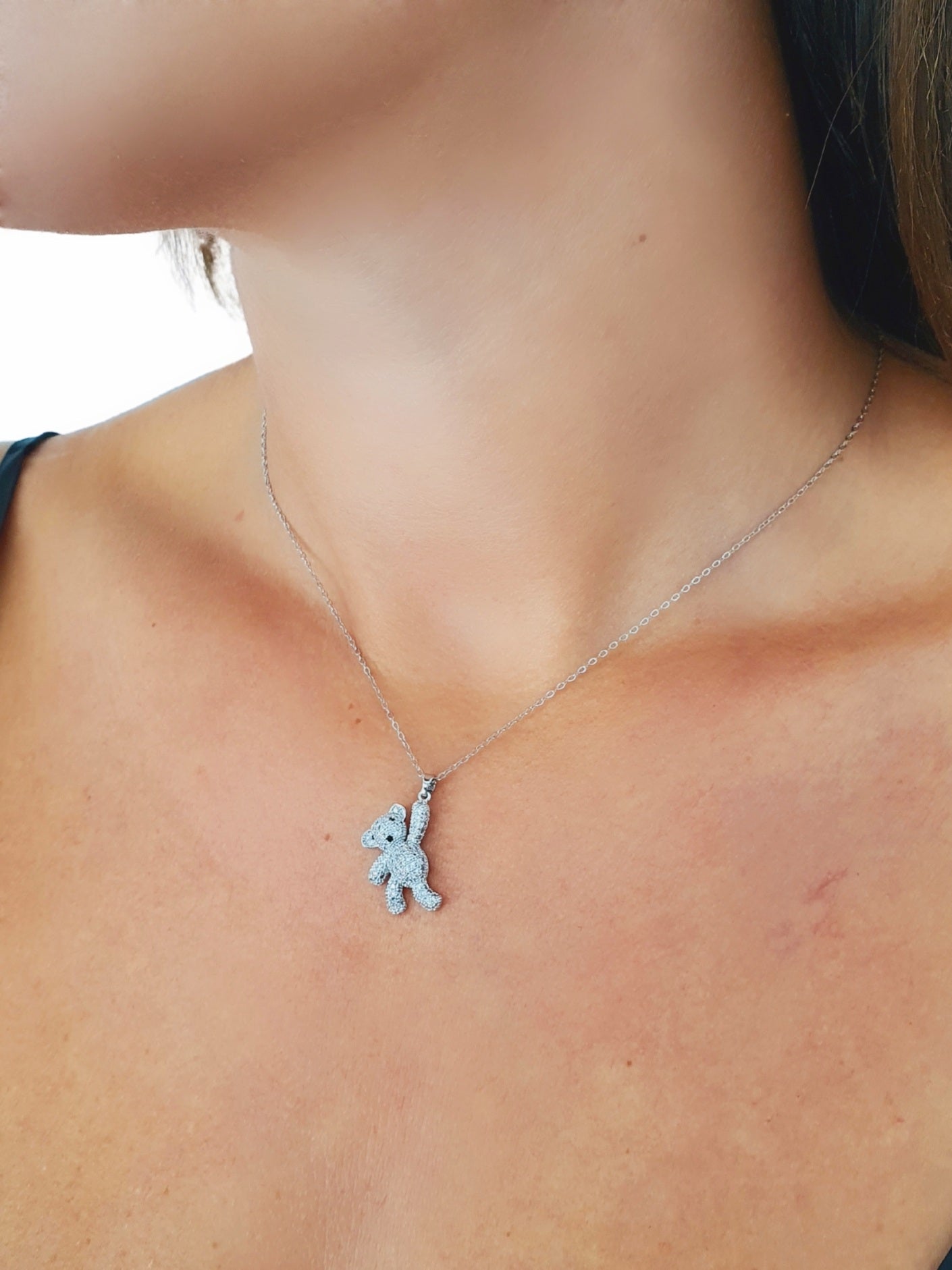 Collana "Clinging Teddy" Silver - 333HOPE333